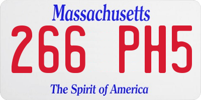 MA license plate 266PH5