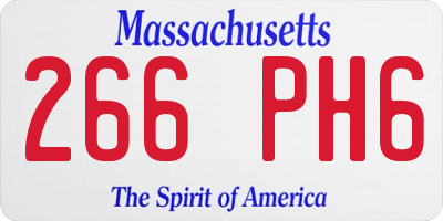 MA license plate 266PH6