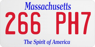 MA license plate 266PH7
