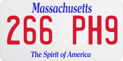 MA license plate 266PH9