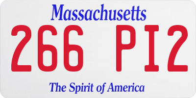 MA license plate 266PI2