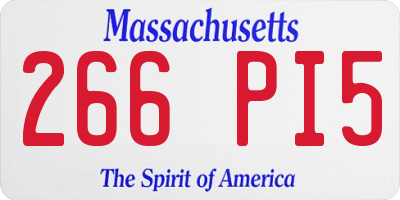 MA license plate 266PI5