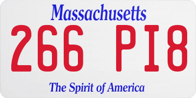 MA license plate 266PI8