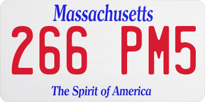 MA license plate 266PM5