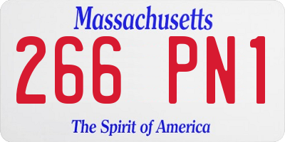 MA license plate 266PN1