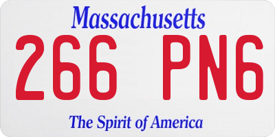 MA license plate 266PN6