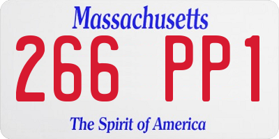 MA license plate 266PP1