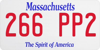 MA license plate 266PP2