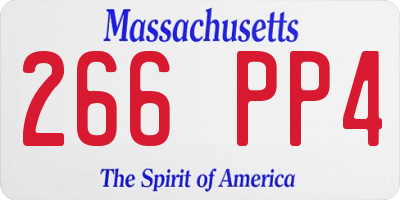 MA license plate 266PP4
