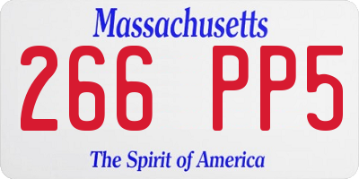 MA license plate 266PP5