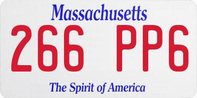 MA license plate 266PP6