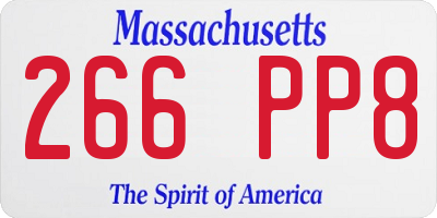 MA license plate 266PP8
