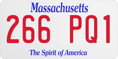 MA license plate 266PQ1