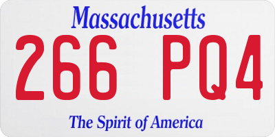 MA license plate 266PQ4