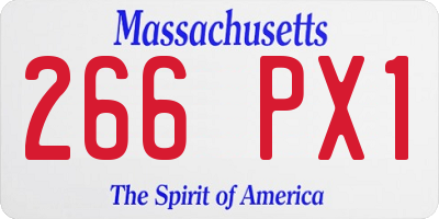 MA license plate 266PX1