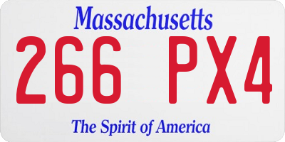 MA license plate 266PX4