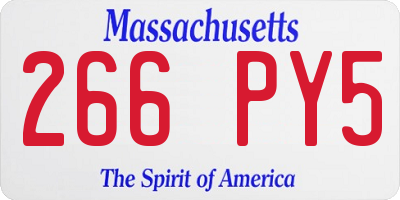MA license plate 266PY5