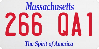 MA license plate 266QA1