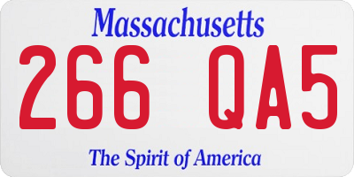 MA license plate 266QA5