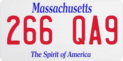 MA license plate 266QA9