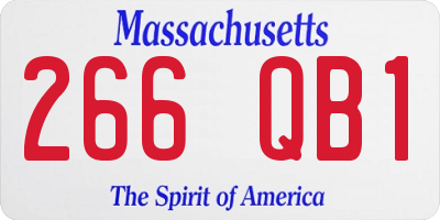 MA license plate 266QB1