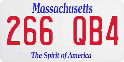 MA license plate 266QB4