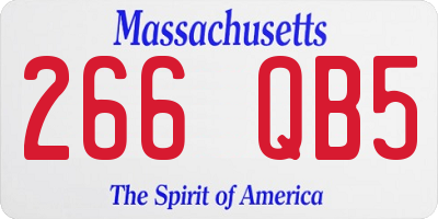 MA license plate 266QB5