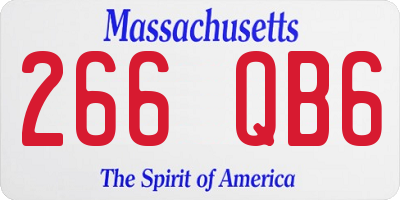 MA license plate 266QB6