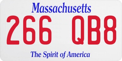 MA license plate 266QB8