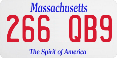MA license plate 266QB9