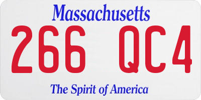 MA license plate 266QC4