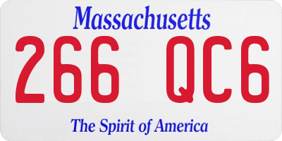MA license plate 266QC6