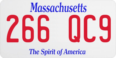 MA license plate 266QC9