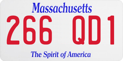 MA license plate 266QD1