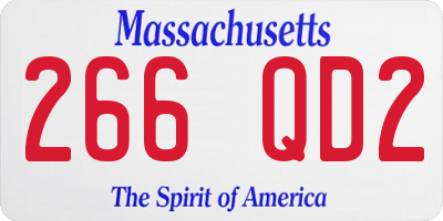 MA license plate 266QD2