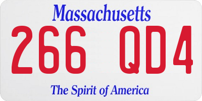 MA license plate 266QD4