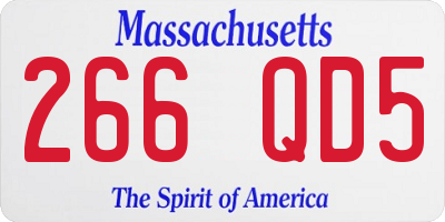 MA license plate 266QD5