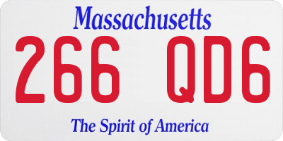 MA license plate 266QD6