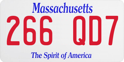 MA license plate 266QD7