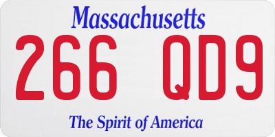 MA license plate 266QD9