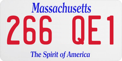 MA license plate 266QE1