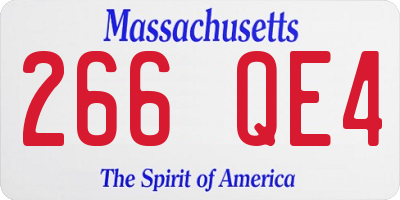 MA license plate 266QE4