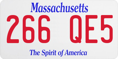 MA license plate 266QE5