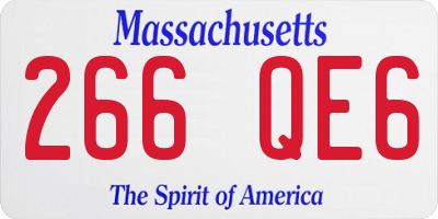 MA license plate 266QE6