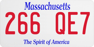 MA license plate 266QE7