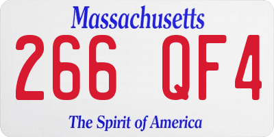 MA license plate 266QF4