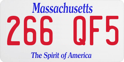 MA license plate 266QF5