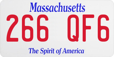 MA license plate 266QF6