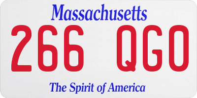 MA license plate 266QG0
