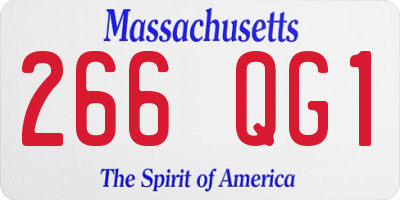 MA license plate 266QG1
